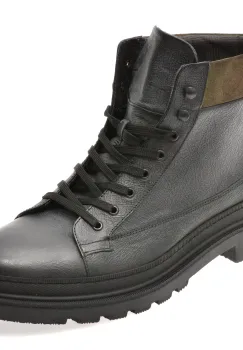 Ghete RELAX negre, KRL1702, din piele naturala imagine