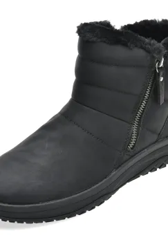 Ghete REMONTE negre, D3Q71, din piele naturala imagine