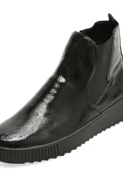 Ghete REMONTE negre, R7994, din piele ecologica lacuita imagine