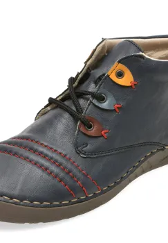 Ghete RIEKER bleumarin, 52509, din piele ecologica imagine