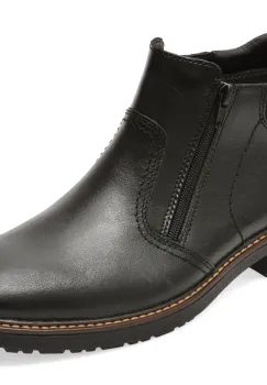 Ghete RIEKER negre, 33151, din piele naturala imagine