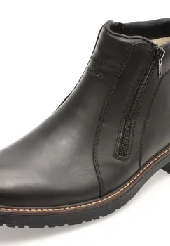 Ghete RIEKER negre, 33160, din piele naturala imagine