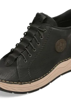 Ghete RIEKER negre, 44550, din piele ecologica imagine