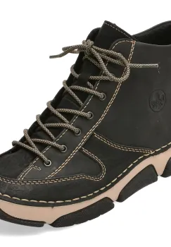 Ghete RIEKER negre, 45906, din piele naturala imagine