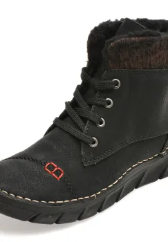 Ghete RIEKER negre, 55031, din piele ecologica imagine