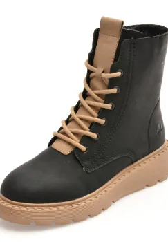 Ghete RIEKER negre, 70404, din piele naturala imagine