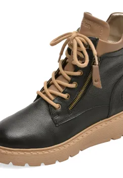 Ghete RIEKER negre, 70406, din piele naturala imagine