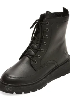 Ghete RIEKER negre, 70410, din piele naturala imagine