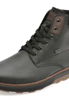 Ghete RIEKER negre, B3343, din piele naturala imagine