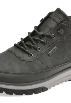 Ghete RIEKER negre, B9300, din piele ecologica imagine