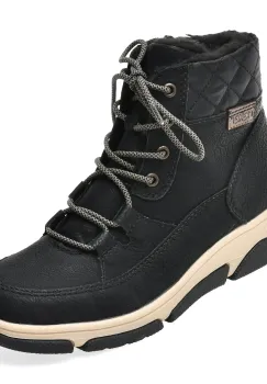 Ghete RIEKER negre, L5603, din piele ecologica imagine