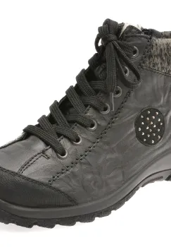Ghete RIEKER negre, L7110, din piele naturala imagine
