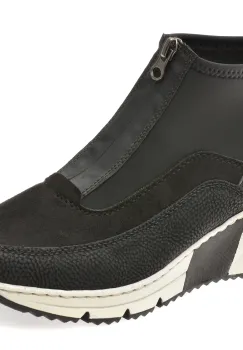 Ghete RIEKER negre, N6352, din piele ecologica imagine