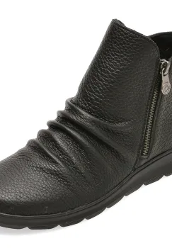 Ghete RIEKER negre, Z0056, din piele naturala imagine