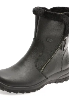 Ghete RIEKER negre, Z7181, din piele naturala imagine