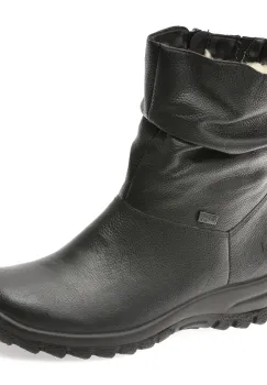 Ghete RIEKER negre, Z7193, din piele naturala imagine