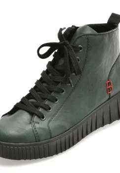 Ghete RIEKER verzi, Y6121, din piele ecologica imagine