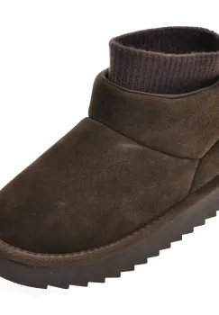 Ghete SELECTION KIDS maro, 6037, din piele intoarsa imagine