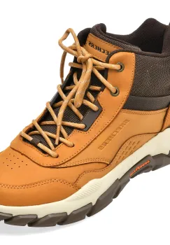 Ghete SKECHERS maro, 205587, din piele naturala si material textil imagine
