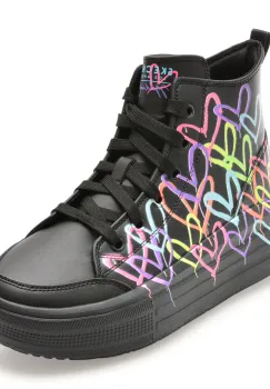 Ghete SKECHERS negre, 314075L, din piele ecologica imagine