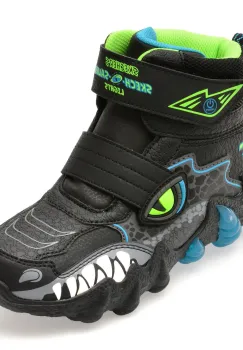 Ghete SKECHERS negre, SKECH-O-SAURUS LIGHTS 2.0 , din piele ecologica imagine