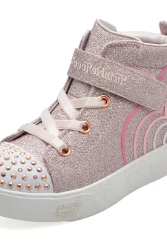 Ghete SKECHERS roz, HEART STEPS, din piele ecologica imagine