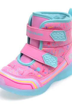 Ghete SKECHERS roz, ILLUMI-BRIGHTS, din piele ecologica imagine
