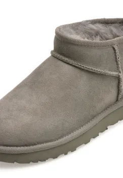 Ghete UGG gri, CLASSIC ULTRA MINI, din piele intoarsa imagine
