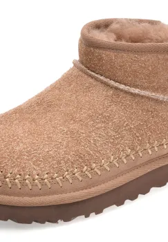 Ghete UGG maro, CLASSIC ULTRA MINI BIARRITZ, din piele intoarsa imagine