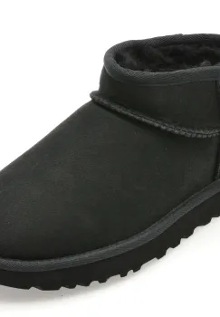 Ghete UGG negre, CLASSIC ULTRA MINI, din piele intoarsa imagine