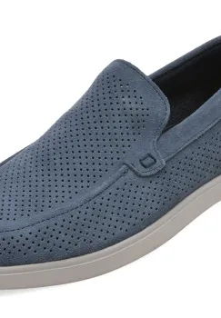 Mocasini BITE THE BULLET bleumarin, Q305, din piele intoarsa imagine