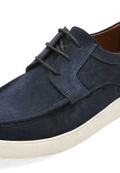 Mocasini BITE THE BULLET bleumarin, RM118, din piele intoarsa imagine