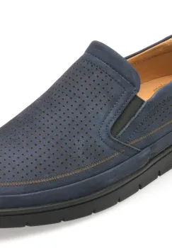 Mocasini BITE THE BULLET bleumarin, SH7501, din nabuc imagine