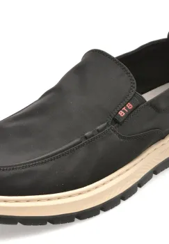 Mocasini BITE THE BULLET negri, HLM003, din material textil imagine