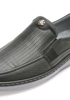 Mocasini BITE THE BULLET negri, NR2204, din piele naturala imagine