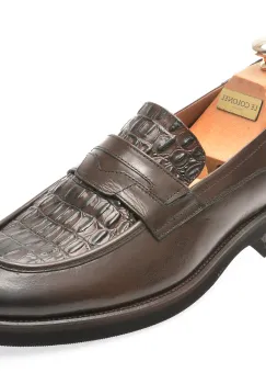 Mocasini casual LE COLONEL maro, 69407, din piele naturala imagine