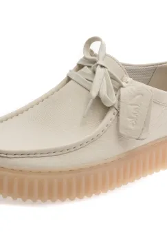 Mocasini CLARKS albi, TORHILL LO, din piele naturala imagine