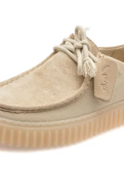 Mocasini CLARKS bej, TORHLO, din material textil imagine