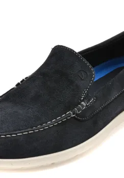 Mocasini CLARKS bleumarin, FLEXSTE, din piele intoarsa imagine
