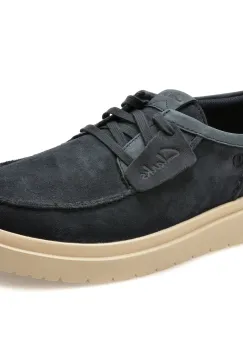 Mocasini CLARKS bleumarin, POLDEN MOC, din piele intoarsa imagine