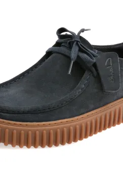 Mocasini CLARKS bleumarin, TORHILL LO, din piele intoarsa imagine