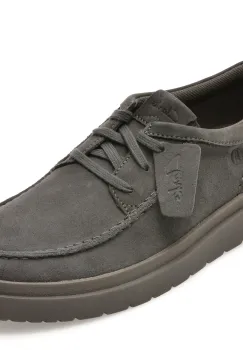 Mocasini CLARKS gri, POLDEN MOC, din piele intoarsa imagine