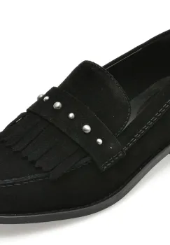 Mocasini CLARKS negri, HANA LOAFER, din piele intoarsa imagine