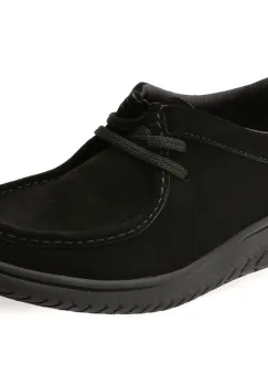 Mocasini CLARKS negri, RELAX LITE LOW, din piele intoarsa imagine