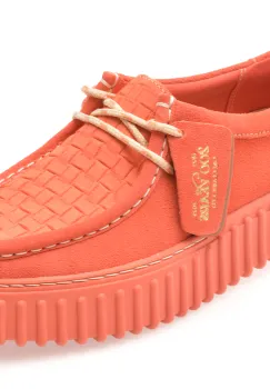 Mocasini CLARKS portocalii, TORHBEE, din piele intoarsa imagine