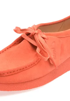 Mocasini CLARKS portocalii, WALEVSH, din piele intoarsa imagine