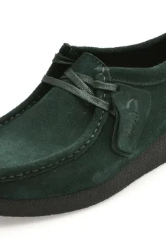 Mocasini CLARKS verzi, WALLABEE EVO SH, din piele intoarsa imagine