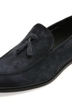 Mocasini eleganti EPICA albastri, J8365, din piele intoarsa imagine