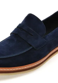 Mocasini eleganti EPICA bleumarin, QA820G, din piele intoarsa imagine