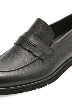 Mocasini eleganti EPICA negri, A320, din piele naturala imagine